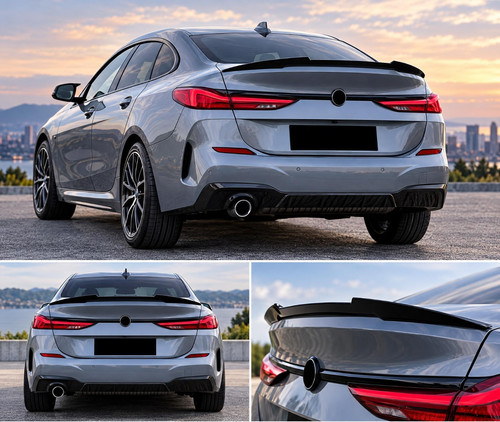 Gloss black rear wing spoiler - black,
