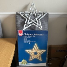 Christmas Silhouette Double Star Indoor Light B&Q 35cm With 3M Cable