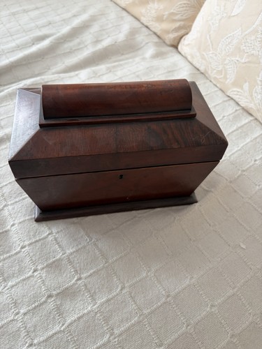 Wooden tea caddy box - wooden,