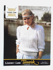 Lister Lee Vintage Knitting Pattern 1722 Ladies Sweater 32 - 38" Original Mohair