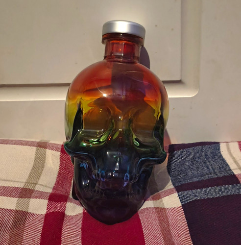 Skull shaped rainbow coloured - skull-shaped,