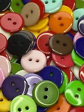 6mm To 20mm Resin Buttons Mixed Many Colours Great for Crafts Scrapbooking Diy
