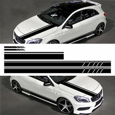 5Pcs Car Stripe Graphics Decals Side Body Vinyl Decals Racing Sport Stickers Kit