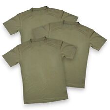 3x Pack British Army PCS Olive Green Combat T-Shirt Anti Static Coolmax Top