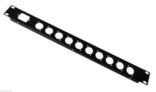 1U Rack panel 19 inch 1 IEC C13 Punched hole 10 XLR D series hole panel  