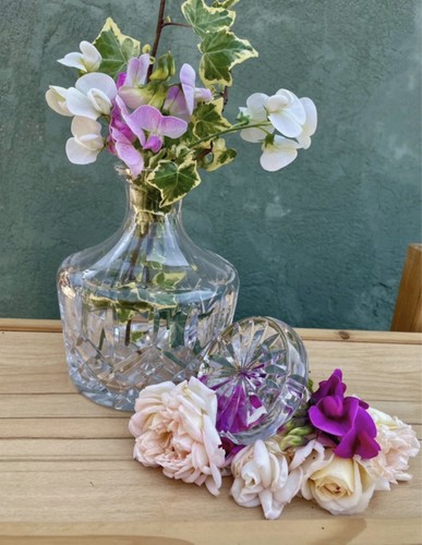 Vintage heavy cut glass - heavy,