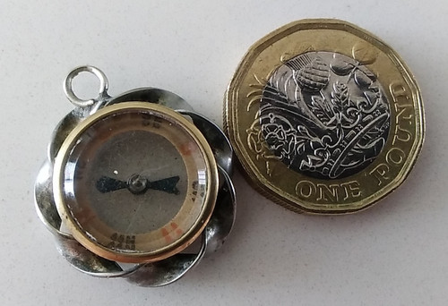 Antique compass fob - compass, for