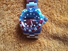 custom built automatic Seiko NH34 GMT dive watch