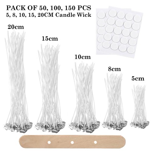 Long pre waxed candle wicks - long,