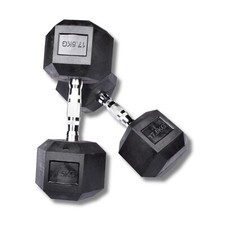 Exersci Rubber Hex Dumbbells