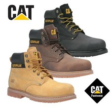 Caterpillar Powerplant Safety Boots Work Steel Toe SB HRO SRA Heat Oil Resistant