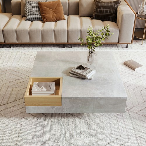 Coffee table with concrete - coffee,