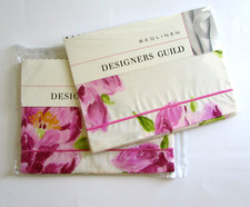 Designers Guild Gran Paradiso Pink Floral Cotton Queen Pillow Shams NIB