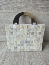 Accessorize by Monsoon Mother of Pearl Tiled Shell Clutch Bag Evening Bag