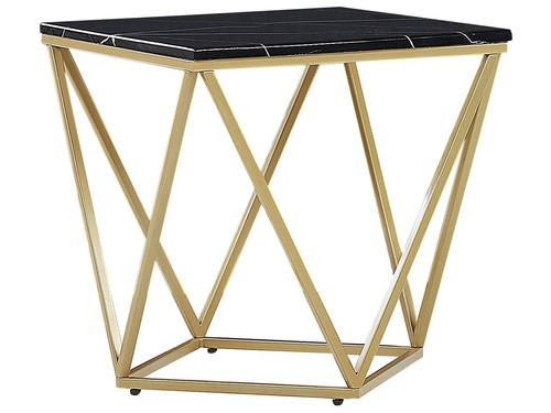 Side table black marble effect - table,