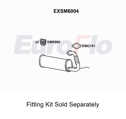 Rear muffler silencer insert - rear,