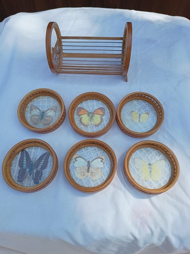 Coaster set with holder - set,