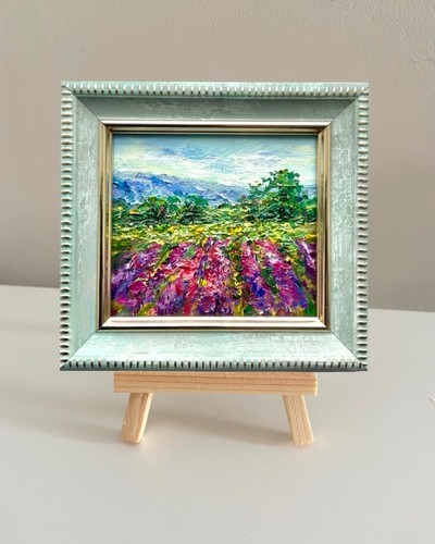 Original oil painting lavender - oil,