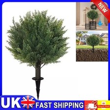 16in UV Resistant Artificial Cedar Topiary Ball with Ground Spike Decor NEW