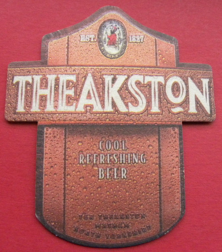 Theakston beer mat - beer,