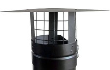 chimney cowl,,bolt on flue pipe cowl with bird guard sizes 3" 4" 5" 6" 7" 8"