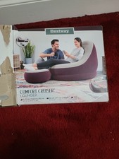 Inflatable Lounger Chair And Footstool