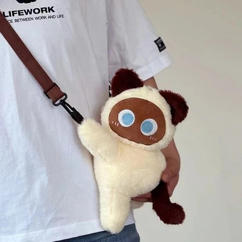 Black cat plush shoulder - cat,