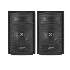 2x Vonyx 8" Portable Passive PA DJ Sound System Bedroom Speakers 400W SSC2166