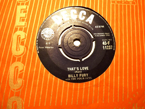 45rpm vinyl record billy - vinyl, record....billy