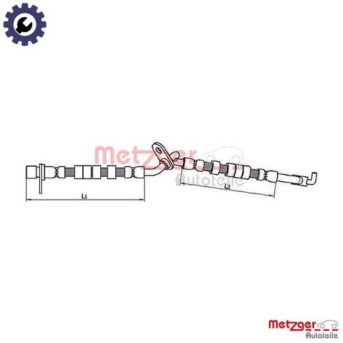 Brake hose 4110709 for - brake, mazda