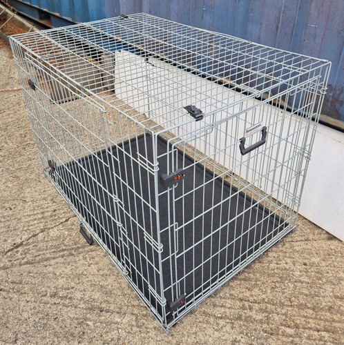 Folding metal dog pet crate - pet,