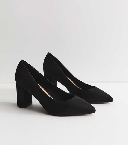 Wide fit black - fit, suede