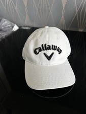Callaway White Adjustable Logo Golf Cap In Excellent Condition