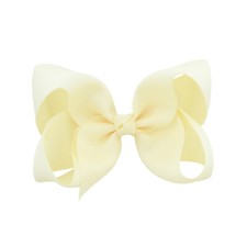 2pack large BOW  CLIPS 4inch  SCHOOL HAIR ACCESSORIES  PAIR UK
