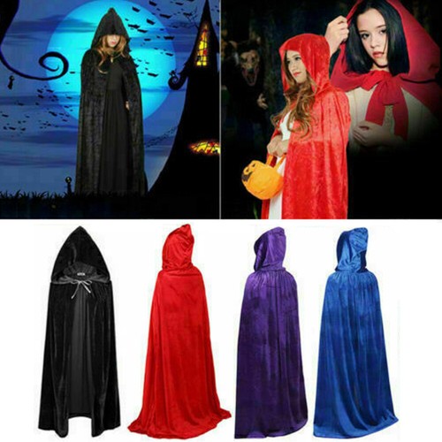 Velvet hooded cape - velvet,