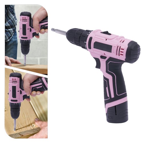Pink cordless drill set - cordless,
