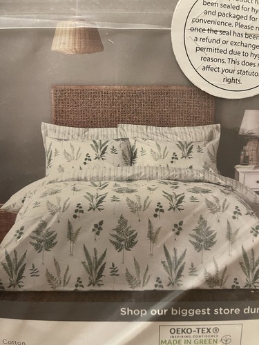 Dunelm double fern 100 cotton - double, 100%