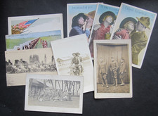 Military - US Army in France WW1. Motor cars, Motor bike, 9 Postcards