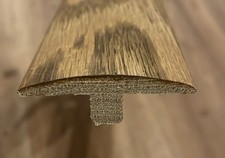 Stained Wooden 10mm T Section Door Bar Threshold Moulding 990mm Trim