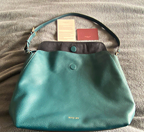 Radley green leather shoulder - radley,