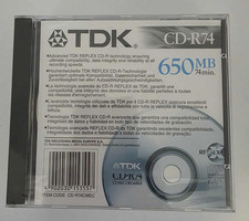 TDK CD-R 74 (Metallic) - 650MB, 12x Speed **NEW** *Blank Recordable CDs* 5PACK