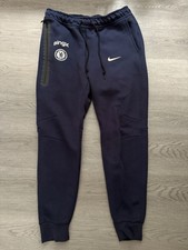 Chelsea FC Nike Tech Fleece / BingX Player Issue Mens Blue Joggers - Size Large