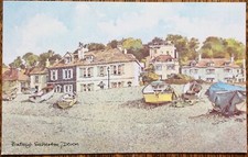 Budleigh Salterton Beach & Boats Artist David Skipp Devon Postcard