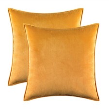 Velvet Cushion Covers Meridian Piped Large Cushions Cover 18" x 18" - 24" x 24"
