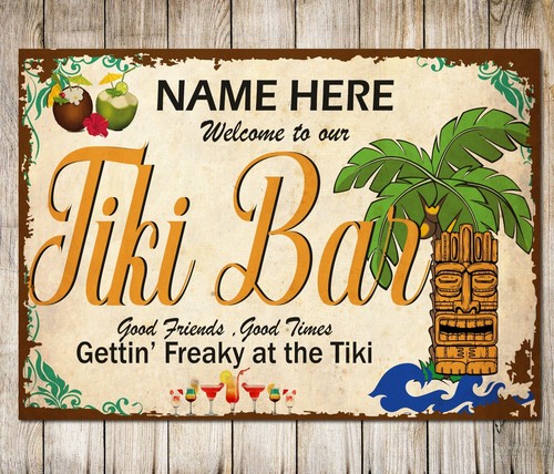 Personalised tiki bar - personalised, gettin