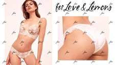 FOR LOVE & LEMONS FAYE CHEEKY PANTY AMORE CREAMSICLE LACE RUE LOU ROSIE RUFFLE L
