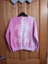 Aged 10yrs - Girls Pink Tie Dye Jumper / Sweater - From Next - In Good Condition