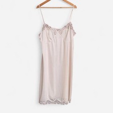 Vintage pink lace slip dress