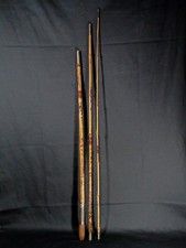 Vintage Bamboo Cane 3 Piece Salmon Fly Fishing Rod Pole, 11' 2", 134"