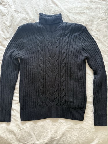 Men navy blue cable - navy,